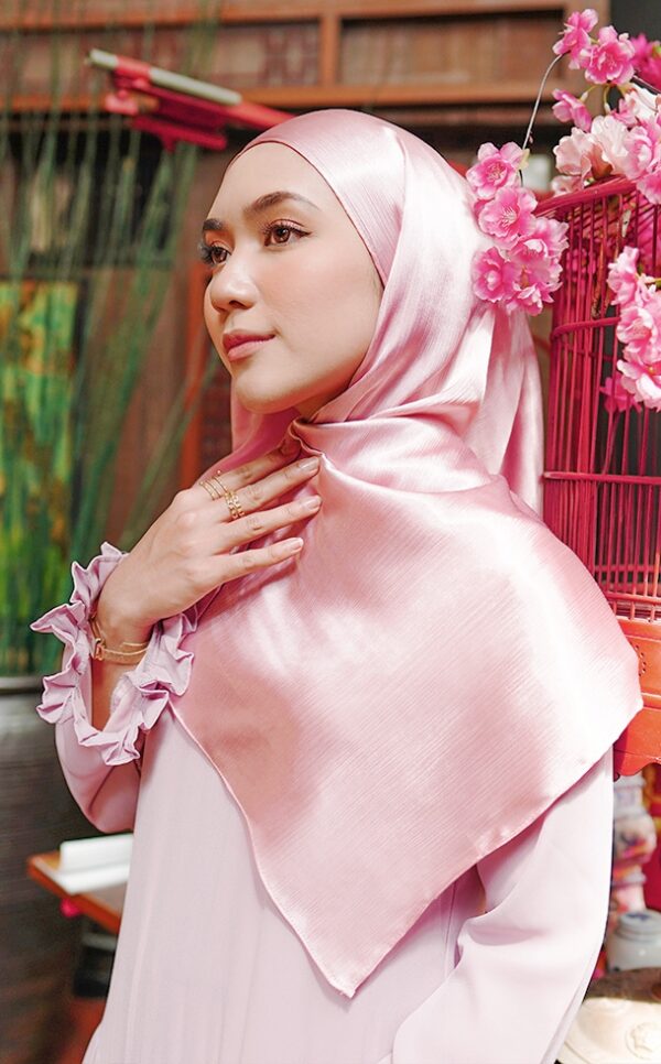 MEDYNA TEXTURE PLAIN SHAWL (PINK BLUSH)