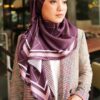 ATILIA PRINTED SQUARE (DARK PURPLE)