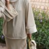 CAMILA PLEATED SET (BEACH SAND)