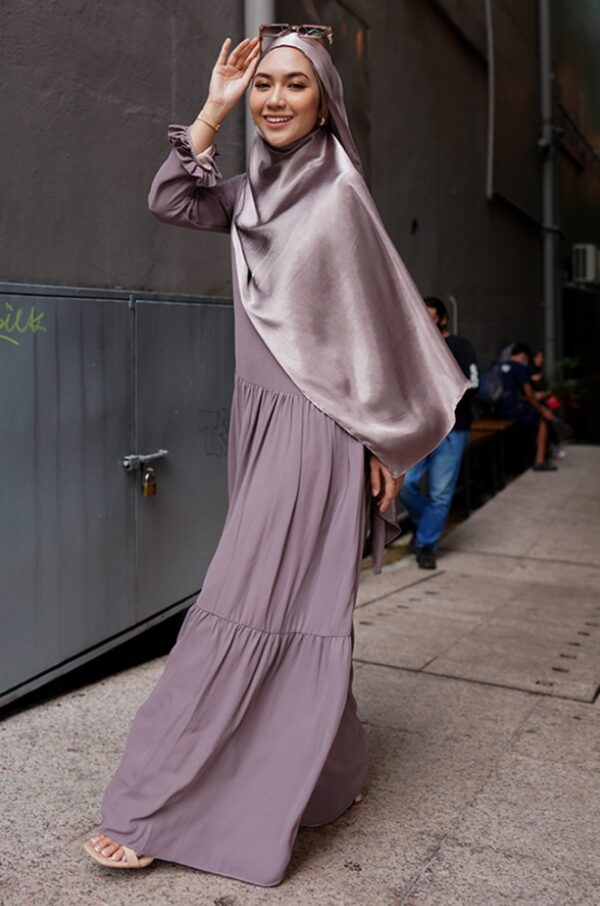 AMANI PLAIN DRESS (MAUVE)