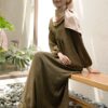 TAHEERA JUBAH DRESS (OLIVE GREEN)