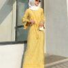 CANDY STRIPED DRESS (GOLD FINCH)