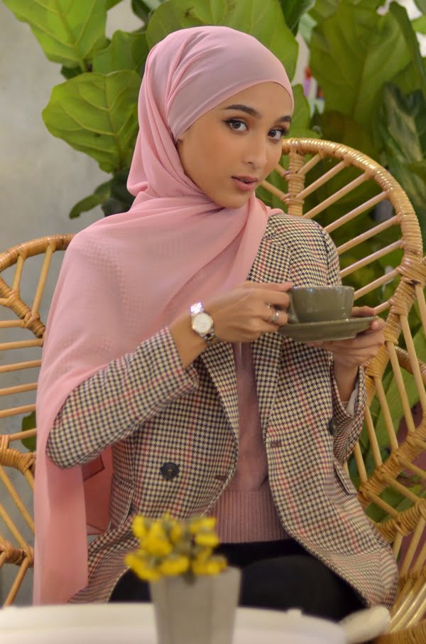 BASIC PLAIN HEAVY CHIFFON (ROSE PINK)