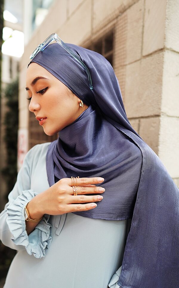 MEDYNA TEXTURE PLAIN SHAWL (AEGEAN BLUE)