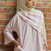 CHECKERED PRINTED SHAWL (CARNATIONS PINK)