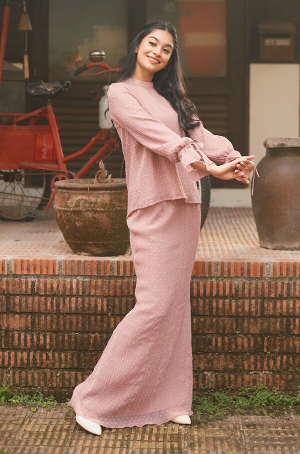 FLORENCE PLEATED KURUNG (DUSTY PINK)