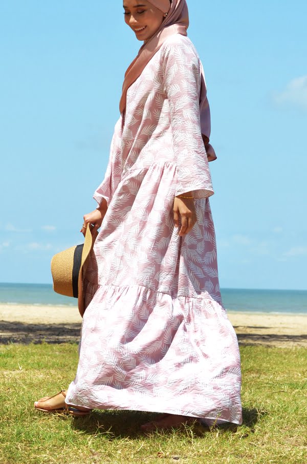 ARRABELL PRINTED DRESS (DUSTY PINK)