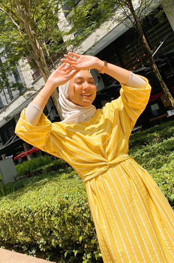 NAOMI WRAP DRESS (YELLOW)