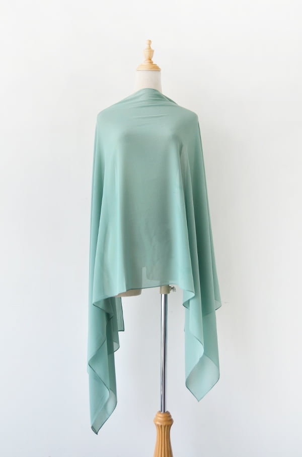 BASIC PLAIN HEAVY CHIFFON (MIST GREEN)