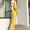 CANDY STRIPED DRESS (GOLD FINCH)