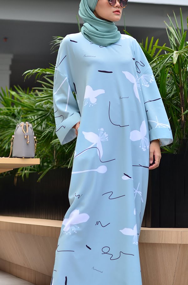 BOHAMIA PRINTED DRESS (DUSTY GREEN)