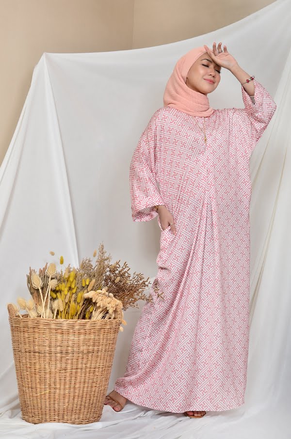 NIKITA LONG KAFTAN (BLUSH PEACH)