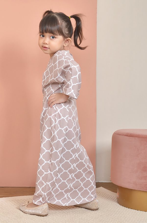 CLOVIA LONG KAFTAN KIDS (KHAKI BROWN)