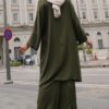 MADONNA PLAIN KURUNG (ARMY GREEN)