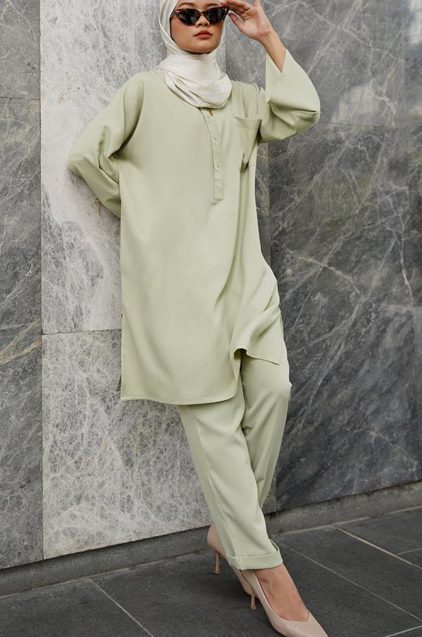 SELENA TUNIC SET (MINT GREEN)