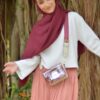 ELINA CLASSY SHAWL (BURGUNDY)