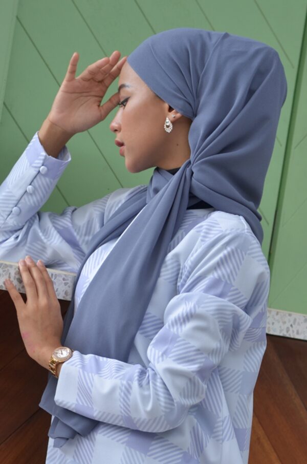 BASIC PLAIN HEAVY CHIFFON (VIOLET BLUE)
