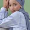 BASIC PLAIN HEAVY CHIFFON (VIOLET BLUE)