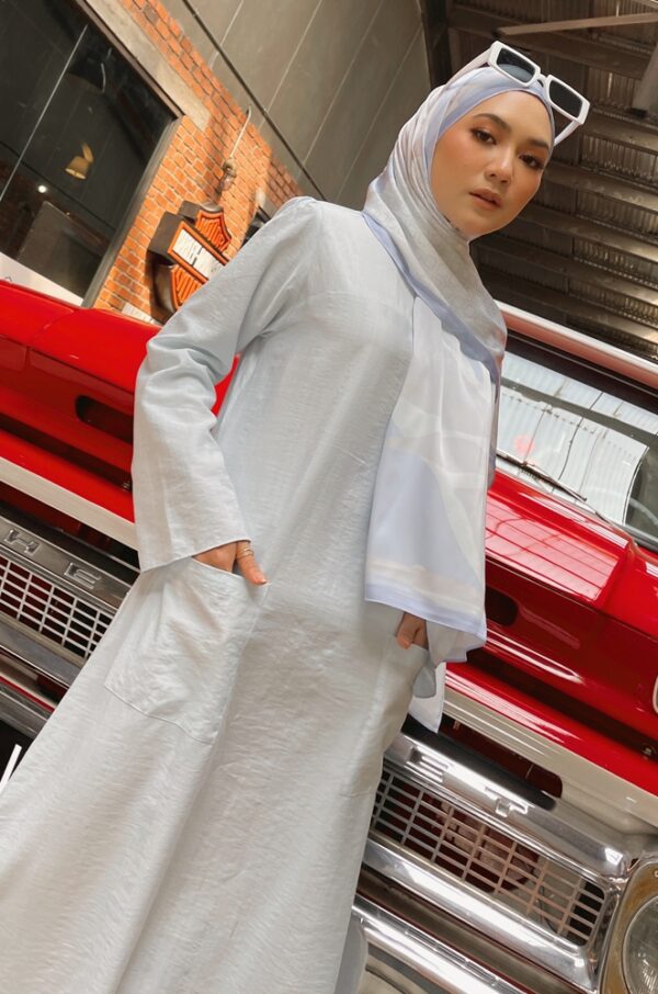 ROZAELLA PLAIN DRESS (ICE BLUE)