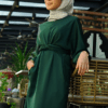 ARIA WRAP DRESS (EMERALD GREEN)