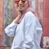 BASIC PLAIN HEAVY CHIFFON (BERRY PEACH)