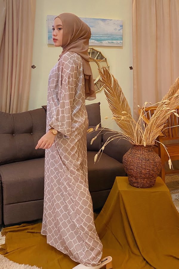 CLOVIA LONG KAFTAN (KHAKI BROWN)