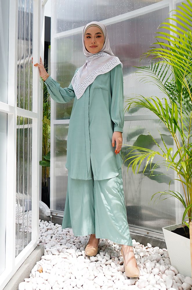 AUDYA TUNIC SET (TURQUOISE)