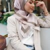 ASTRID PRINTED SQUARE (BEIGE TAN TAUPE)