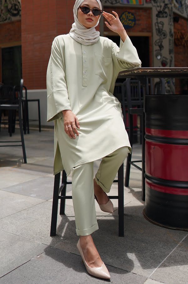 SELENA TUNIC SET (MINT GREEN)