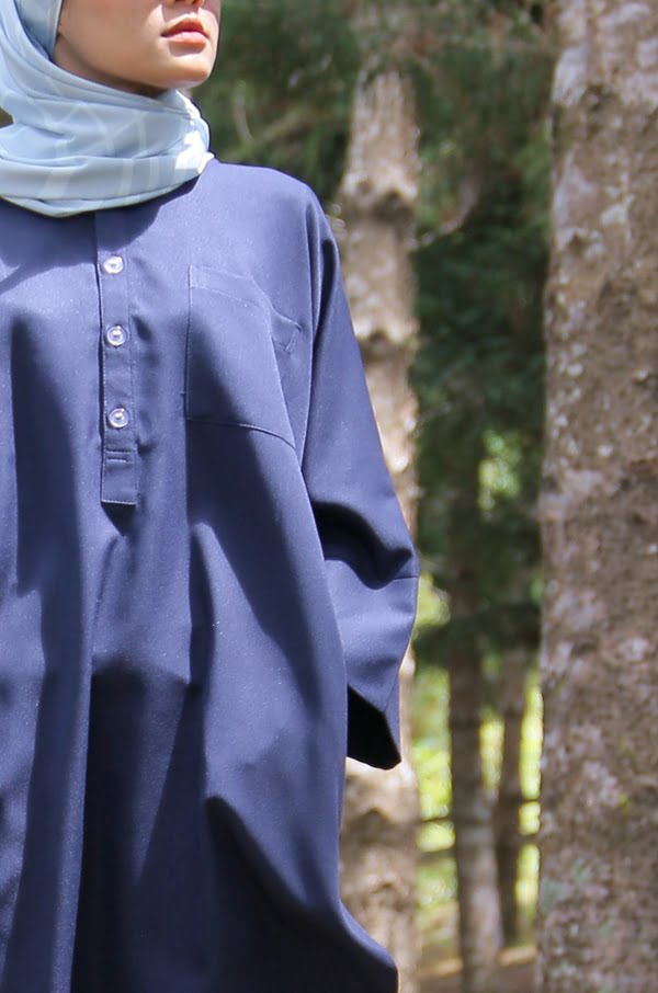 SELENA TUNIC SET (NAVY BLUE)