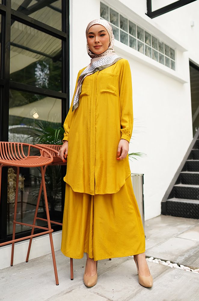 AUDYA TUNIC SET (MUSTARD YELLOW)