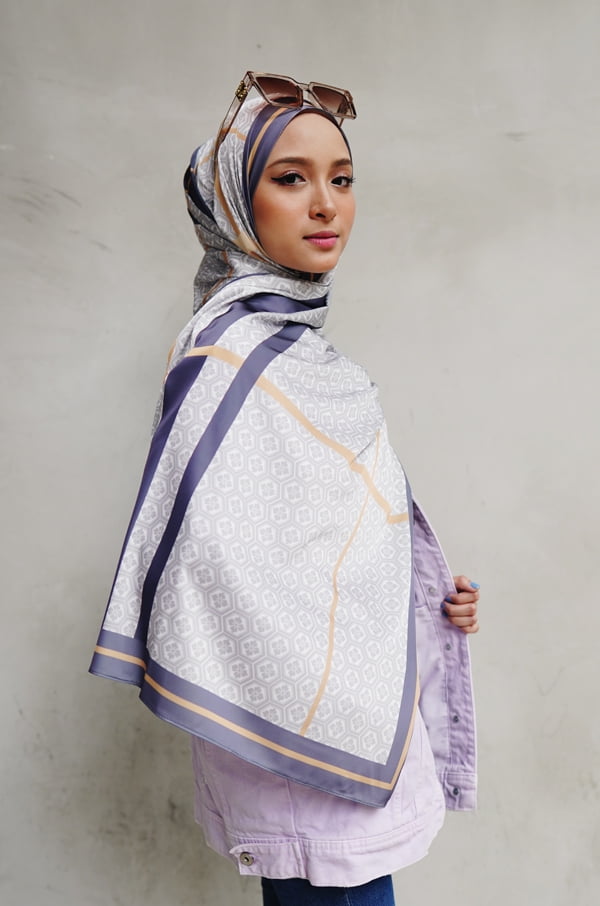 AUDREY PRINTED SHAWL (BLUE STONE)