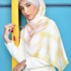 CHECKERED PRINTED SHAWL (CREAMY CORN YELLOW)