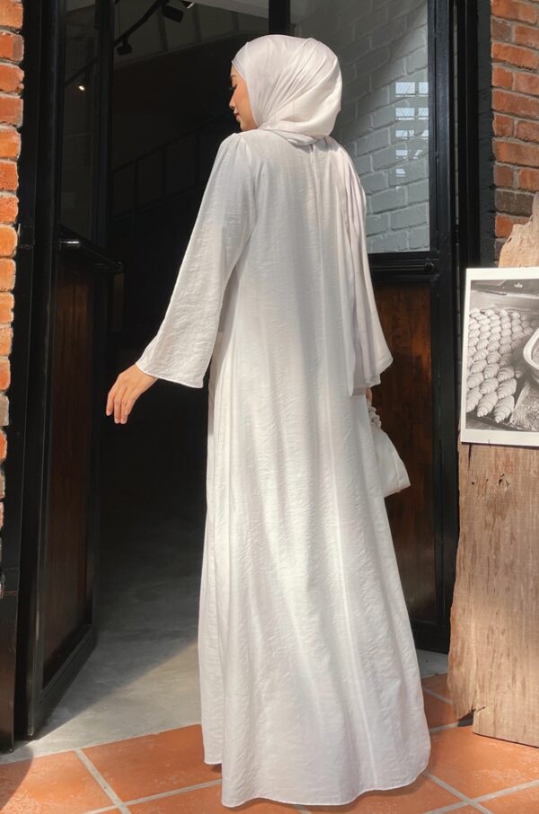 ROZAELLA PLAIN DRESS (WHITE)