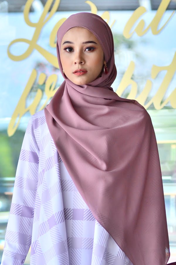 BASIC PLAIN HEAVY CHIFFON (PALE PURPLE)