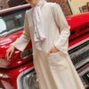 ROZAELLA PLAIN DRESS (CREAM)