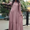 AMANI PLAIN DRESS (DUSTY PURPLE)