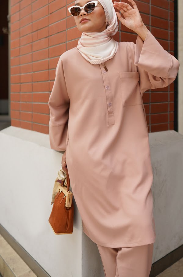 SELENA TUNIC SET (NUDE PINK)