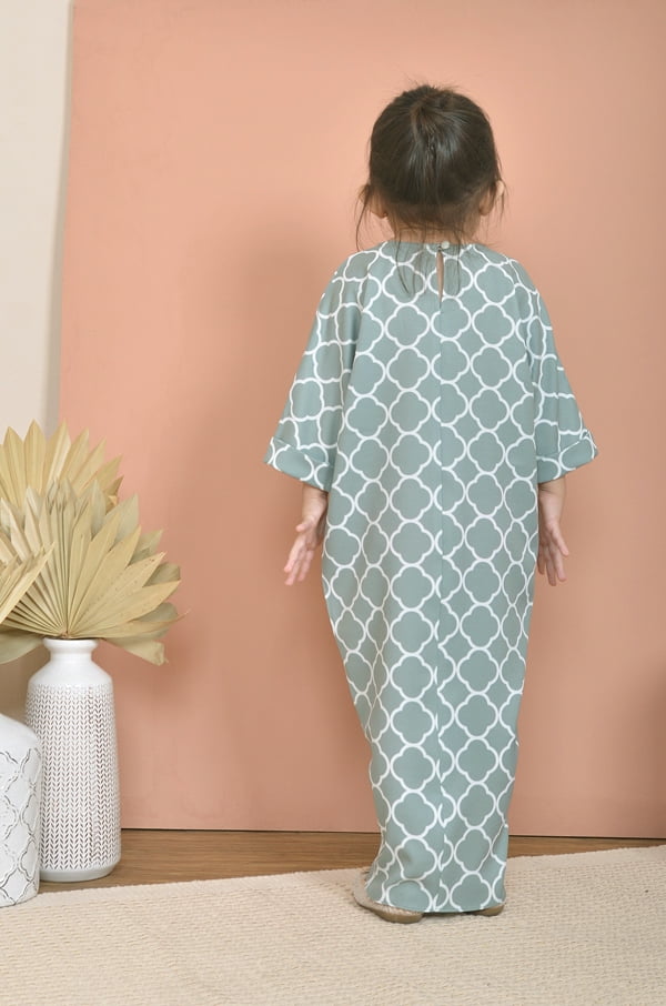 CLOVIA LONG KAFTAN KIDS (VIRIDIAN GREEN)