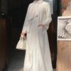 ROZAELLA PLAIN DRESS (WHITE)