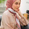 CECILIA PRINTED SQUARE (DARK CORAL)