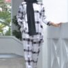 NERINA PANTS SET (BLACK GREY)