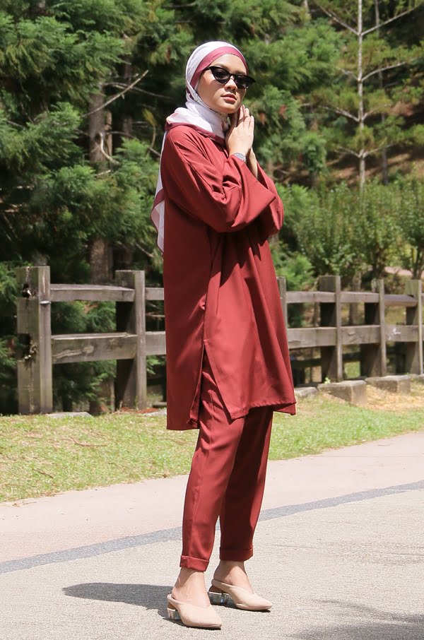 SELENA TUNIC SET (RUST)