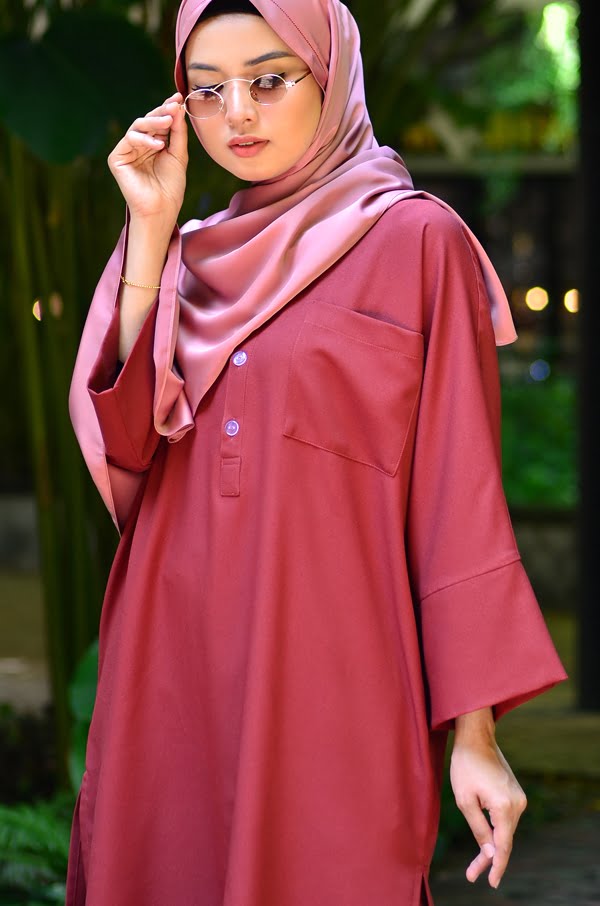 SELENA TUNIC SET (MAROON)