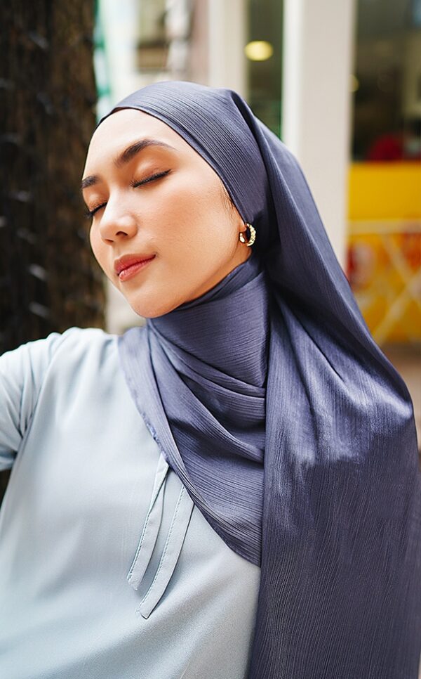 MEDYNA TEXTURE PLAIN SHAWL (AEGEAN BLUE)