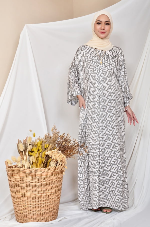 NIKITA LONG KAFTAN (CAMOUFLAGE GREEN)
