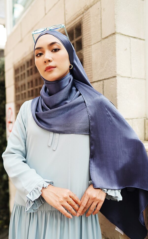 MEDYNA TEXTURE PLAIN SHAWL (AEGEAN BLUE)