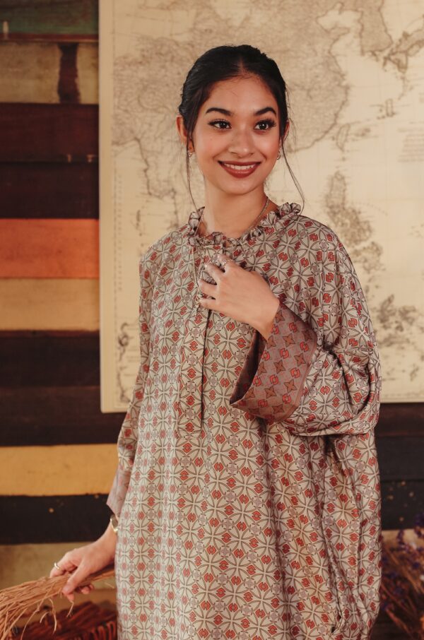 DAHLIA BATIK TUNIC (BURNT ORANGE)