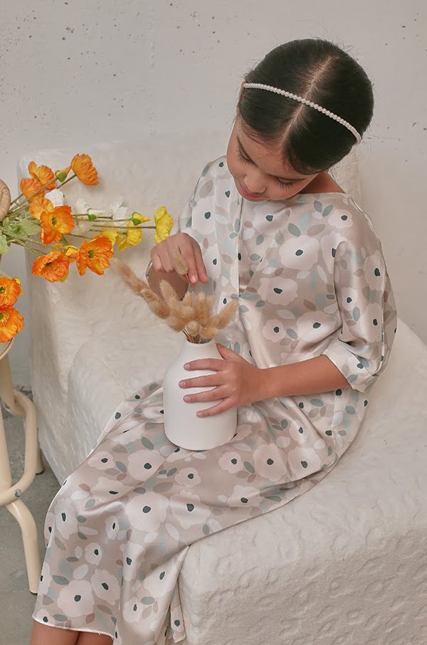 LITTLE POPPY KAFTAN (SEA SALT)