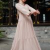 AMANI PLAIN DRESS (NUDE BROWN)